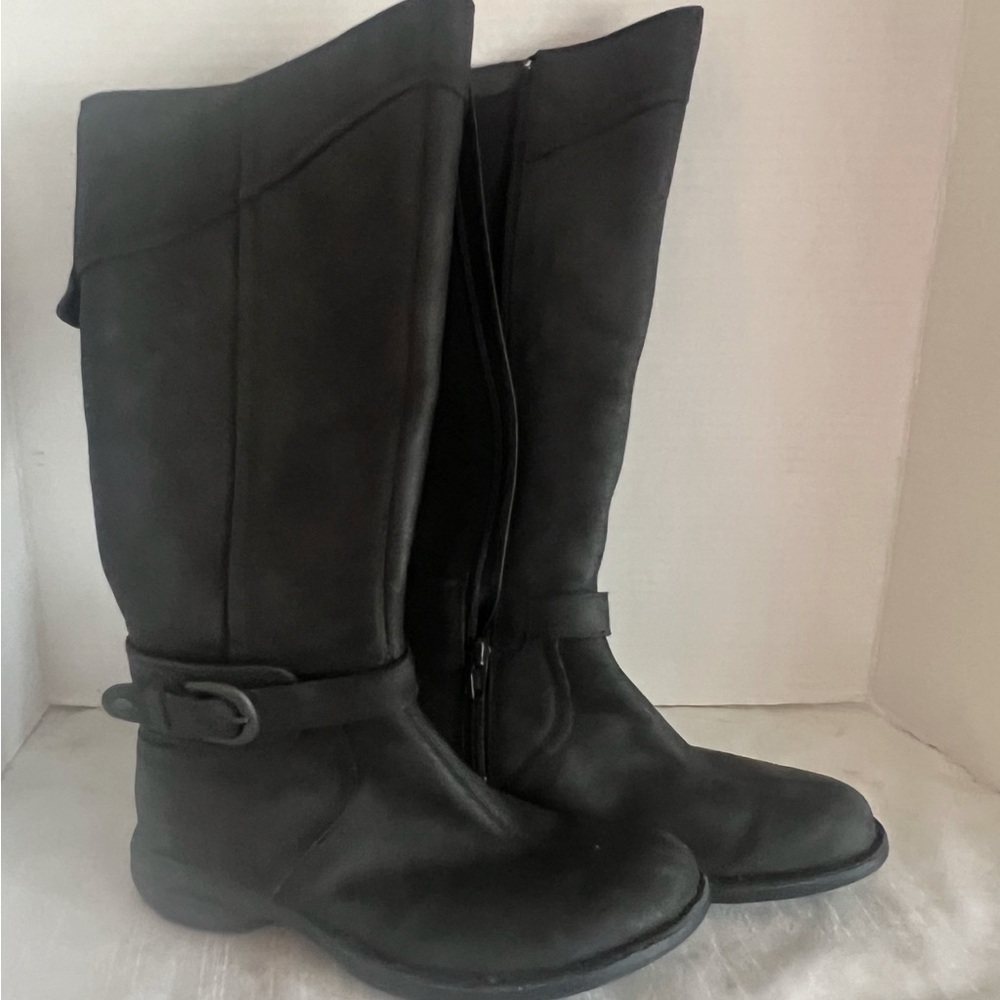 Merrell Captiva Riding Boots Womens Size 6 Black Waterproof Buckle Black